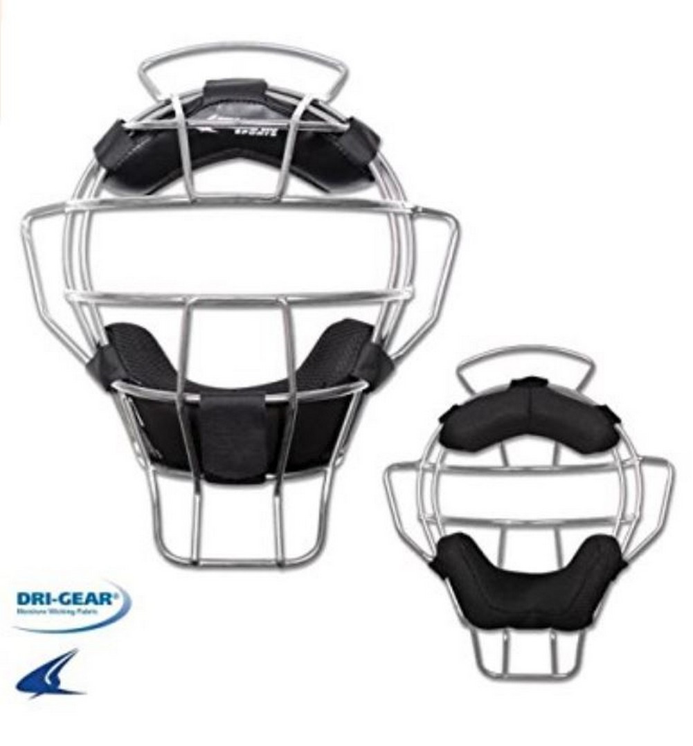 Champro ProPlus Aluminum Lightweight Umpire Mask DriGear Ump Black