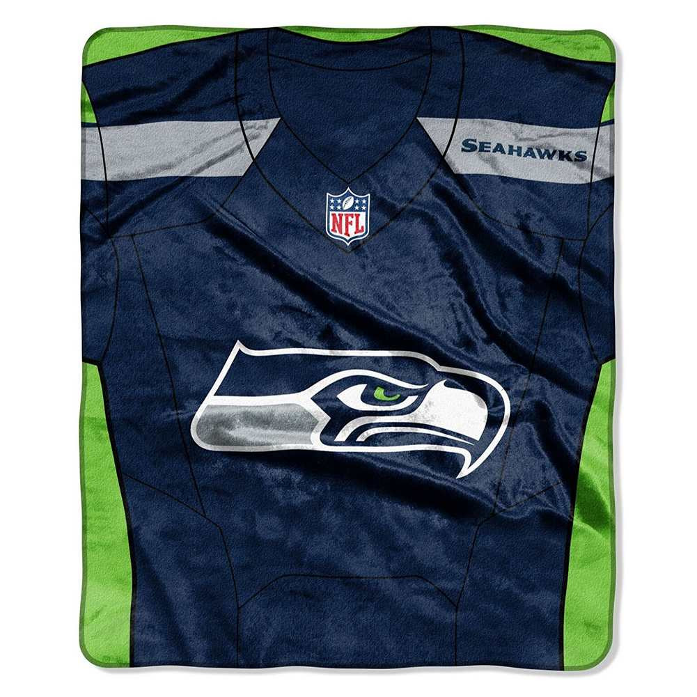 The Northwest NFL Seattle Seahawks Royal Plush Raschel 50"x60" Throw
