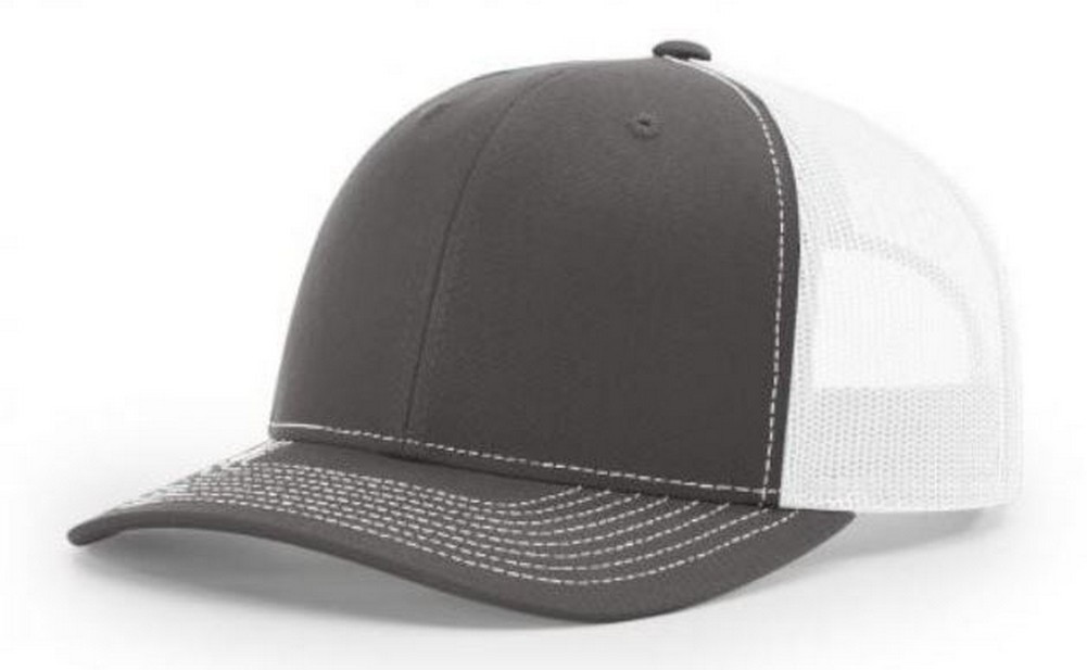 Richardson Surge Blank Trucker Cap Hat Adjustable Snapback White/Black