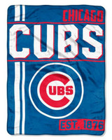 The Northwest MLB Chicago Cubs Throw Blanket Plush Walk Off 46"x60" Royal Blue