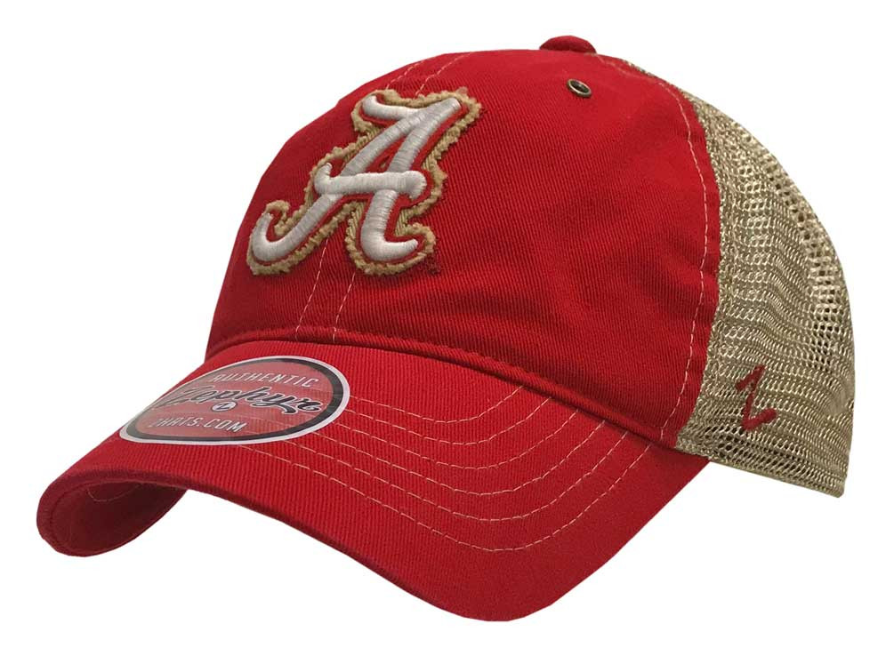 Zephyr Hats Alabama Crimson Tide "A" Tatter Hat NCAA College Ball Cap