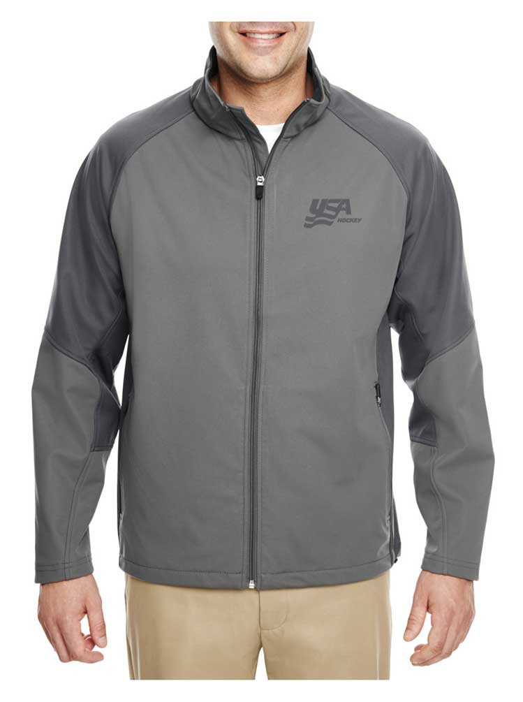 USA Hockey Mens Zip Gravity Performance Fleece Jacket Athletic Sweatshirt Gray