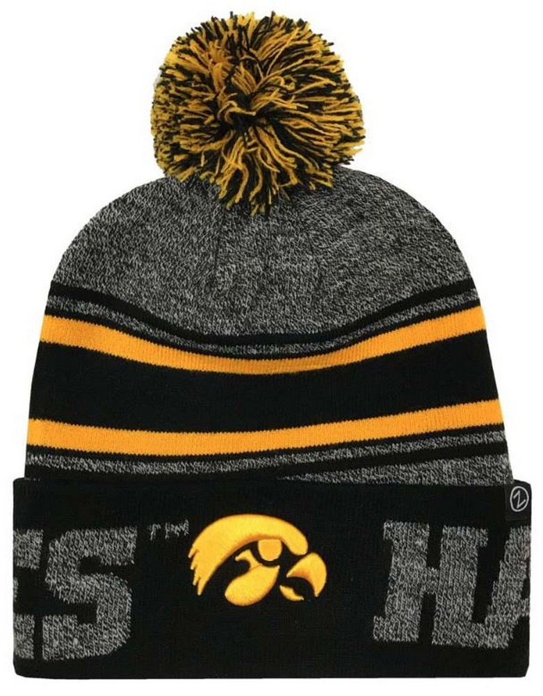 Zephyr Hats University of Iowa Hawkeyes Orbit Knit Hat NCAA College