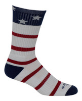 U.S. Army Men's Novelty USA Stars & Stripes Crew Socks, One Pair 7248-WHITE NAVY