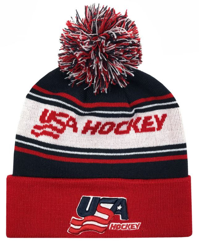 Zephyr Hats USA Hockey Finish Line Knit Beanie Cap Hats w/ Pom Ski Winter  Hat - Sports Diamond