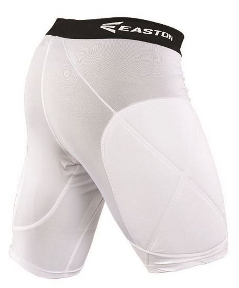 Easton Youth Extra Protective Sliding Shorts Baseball Compression White