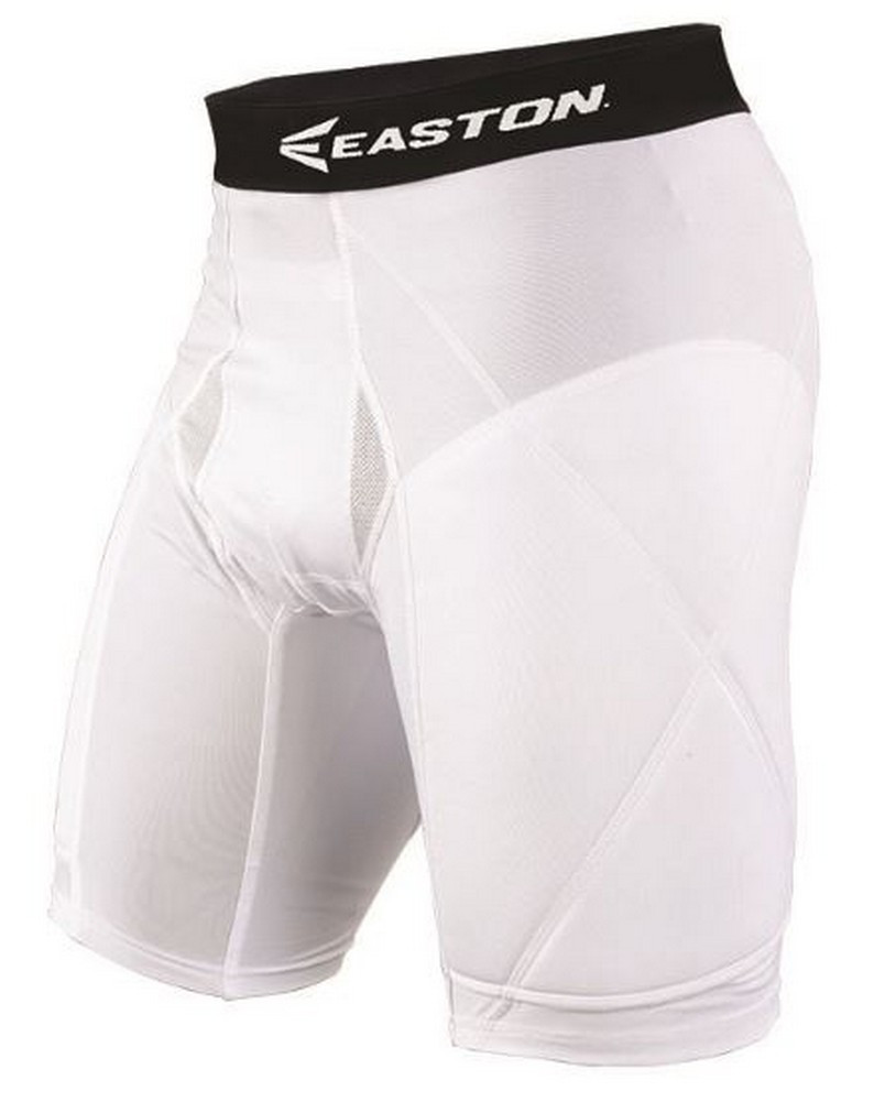 Easton Youth Extra Protective Sliding Shorts Baseball Compression White