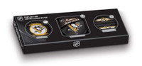 Inglasco NHL Hockey Fans Gift Box Puck/Coaster/Media Holder Pittsburgh Pennguins