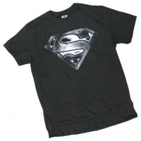 Superman Men Shield Logo T-Shirt Tee Shirt Super Hero DC Comics DCSUPERMAN-BLACK