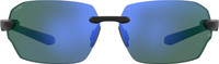 Under Armour UA Fire 2/G Rectangular Sunglasses Black Frame/Blue Golf Tuned Lens