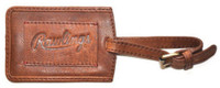 Rawlings Leather Luggage Tag Tan Calfskin Leather Embossed Logo V616-202