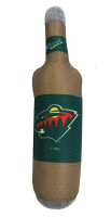 All Star Dogs NHL Minnesota Wild Squeaker Bottle Toy Beer Bottle Plush Dog Toy