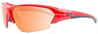 Raze Eyewear X-DRIVE Sport Sunglasses Sun Protection Amber Lens (Red HD)