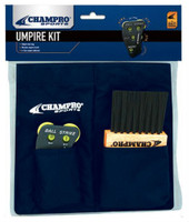 Champro Umpire Kit Ball Bag, Plate Wood Brush &  4 Dial Indicator Baseball Navy
