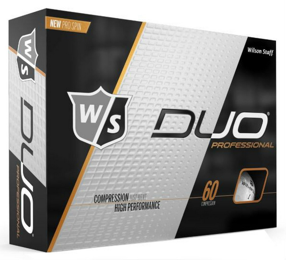 Wilson Staff Duo Pro Golf Balls Dozen 60 Compression Golfing White