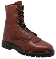 AdTec Men's Lacer Soft Toe Leather Lace Up Western Boots 9" Shaft Chestnut 1180