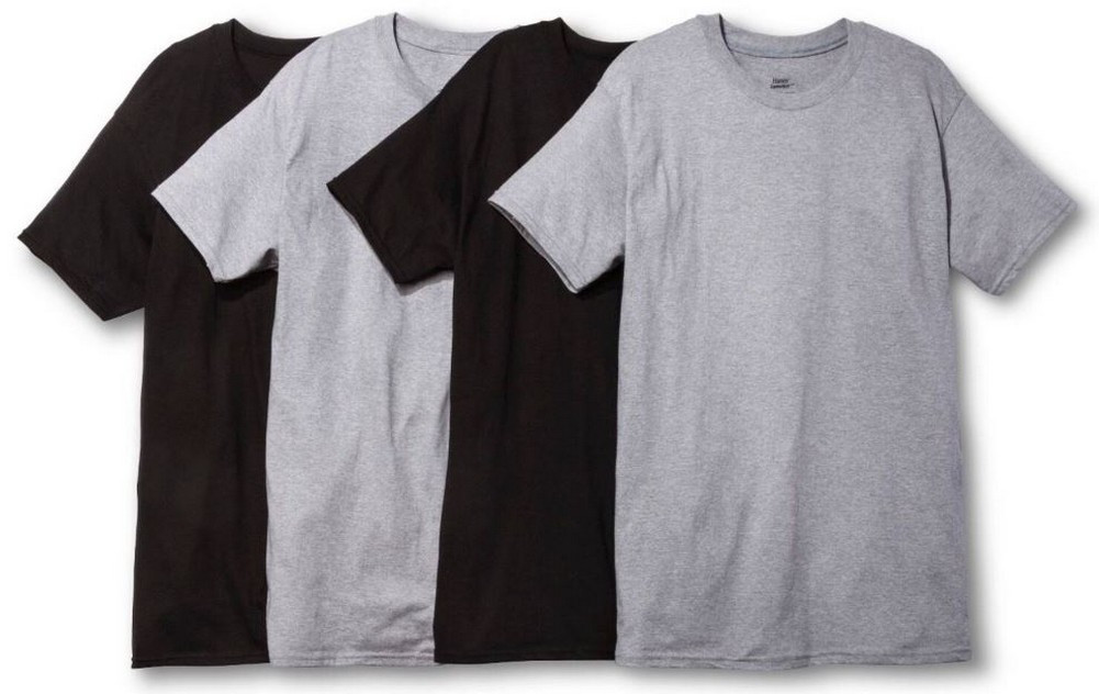 Hanes Men/'s 1901 Heritage Dyed Crewneck T-shirt Tee Undershirt 4-Pack 191CA4