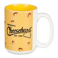 Original Cheesehead Mighty Cup 2-Tone Ceramic Mug - Gold & White, 15 oz. 3MM5070