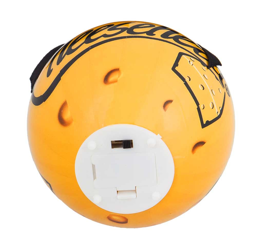 Original Cheesehead LED Ball Hanging Ornament w/ Black Ribbon Gold