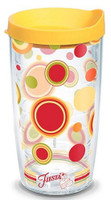 Tervis 16 oz Fiesta Sunny Dots Tumbler Mug Travel Cup w/ Lid Dishwasher Safe USA