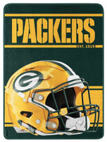 The Northwest NFL 46"x60" Throw Blanket Football Microfleece Run - Green Bay Packers