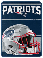 The Northwest NFL 46"x60" Throw Blanket Football Micro Run - New England Patriots