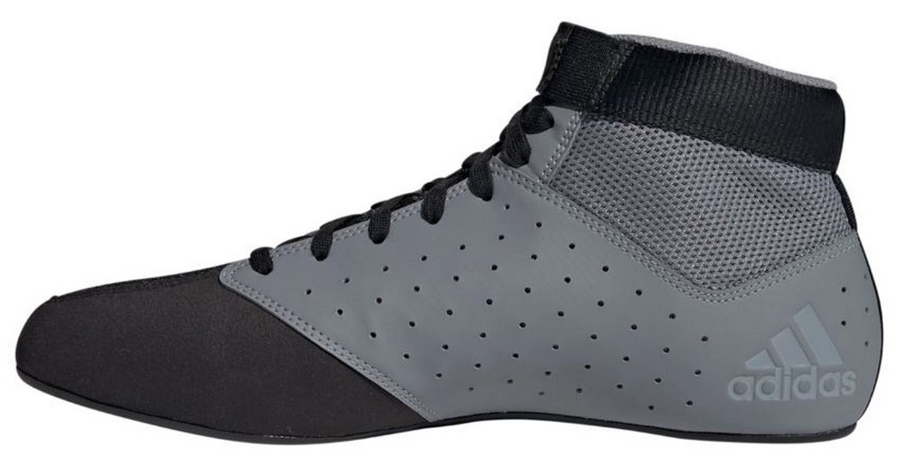 Adidas Men's Hog 2.0 Wrestling Mat Shoe Ankle Strap Gray/Black Sports Diamond