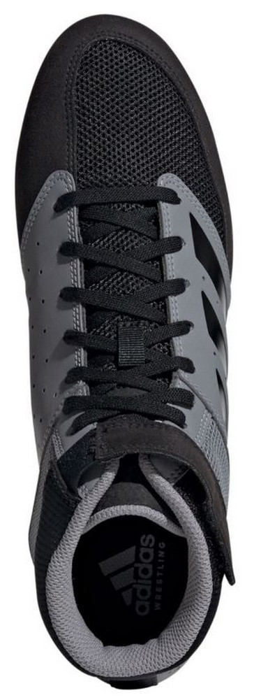 Adidas Men's Mat Hog 2.0 Wrestling Mat Shoe Ankle Strap Gray/Black