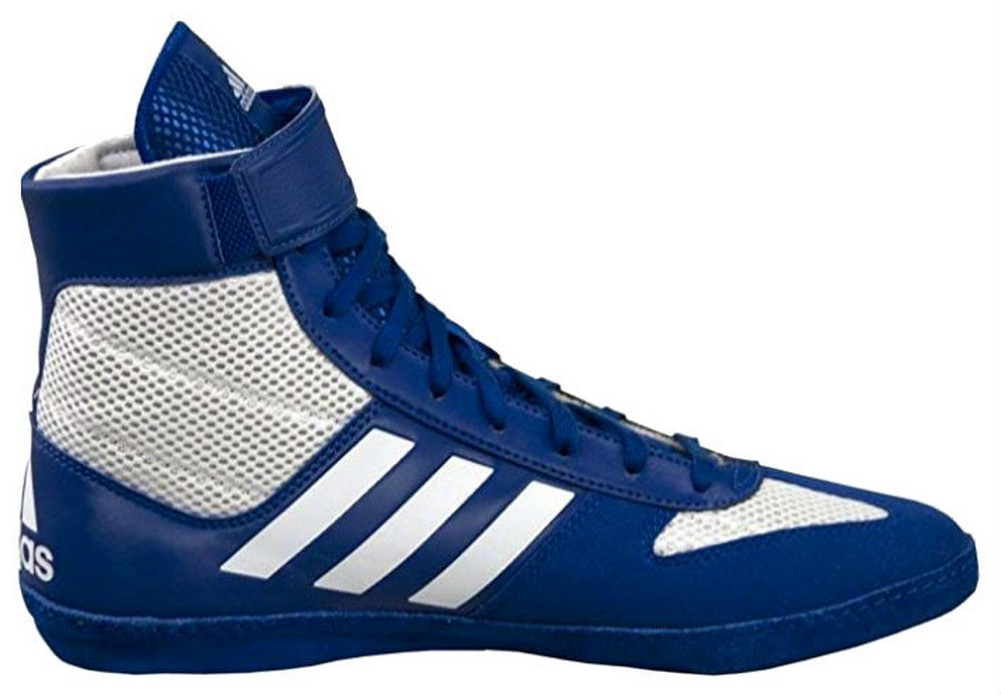 Adidas Combat Speed .5 Wrestling Mat Shoe Ankle Strap Royal/White - Sports Diamond