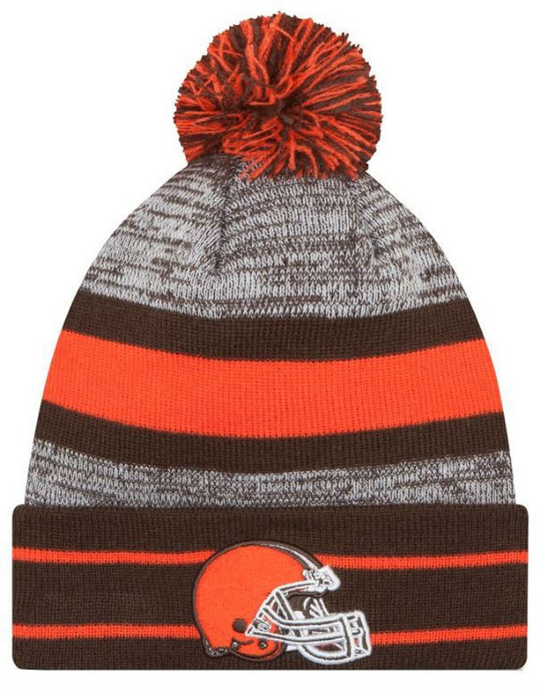 New Era 2019 NFL Cleveland Browns Cuff Pom Knit Hat Beanie Stocking ...