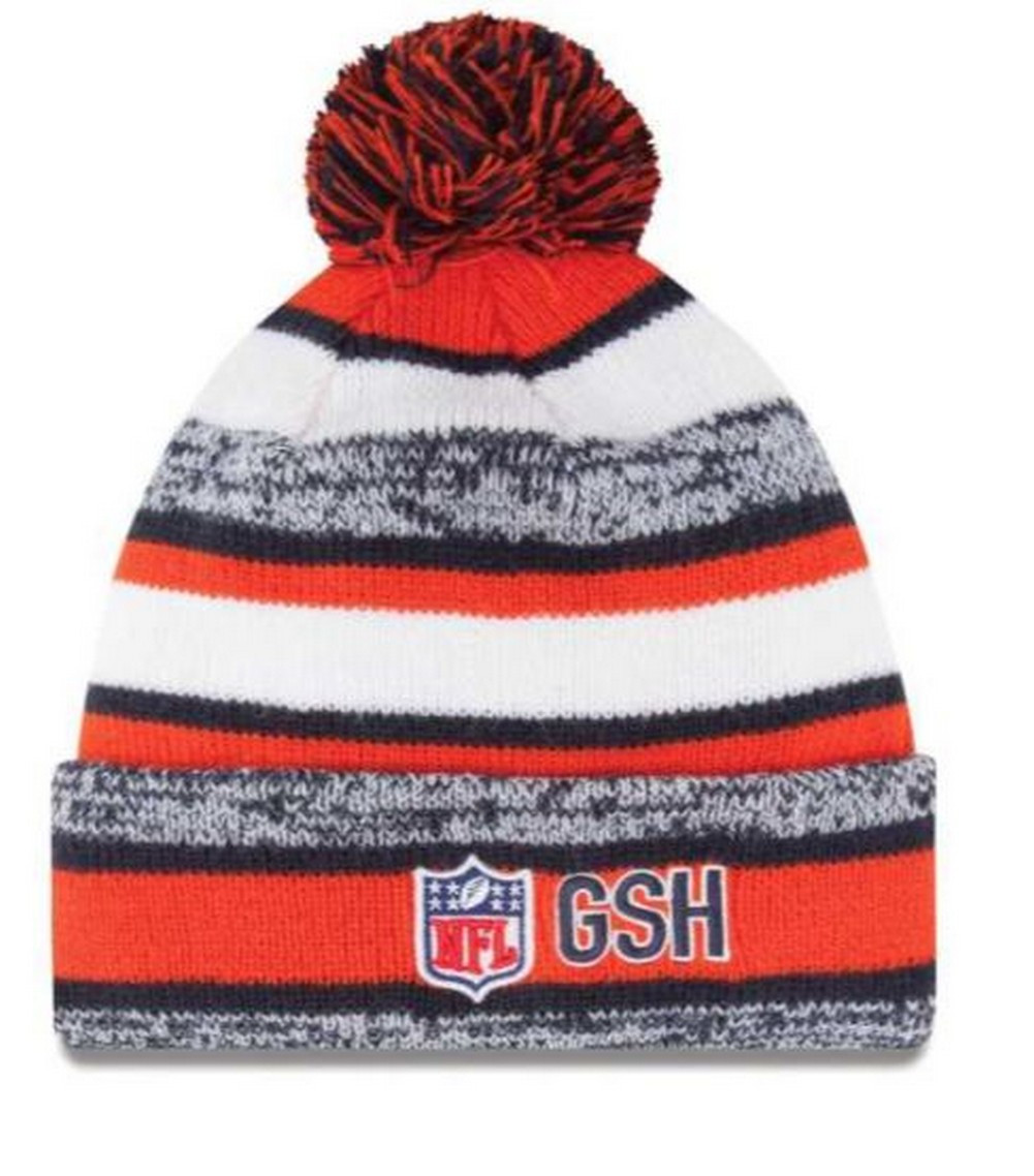New Era Chicago Bears NFL Stocking Knit Hat Winter Beanie On Field Pom ...