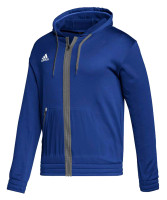 Adidas Men's Full Zip Performance Aeroready Hooded Jacket – Royal Blue