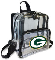 The Northwest NFL Green Bay Packers Clear Stadium Approved Mini Backpack X-Ray Style