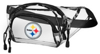 The Northwest NFL Pittsburgh Steelers Clear Transport Belt Bag Fanny Pack See-thru