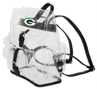 The Northwest NFL Green Bay Packers Lucia Clear Backpack Stadium Event Approved WI