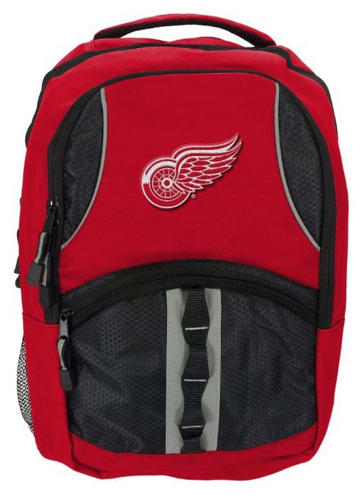 Northwest NHL Detroit Red Wings Captain Backpack NHL Fan Padded Back Mesh Sides Sports Diamond