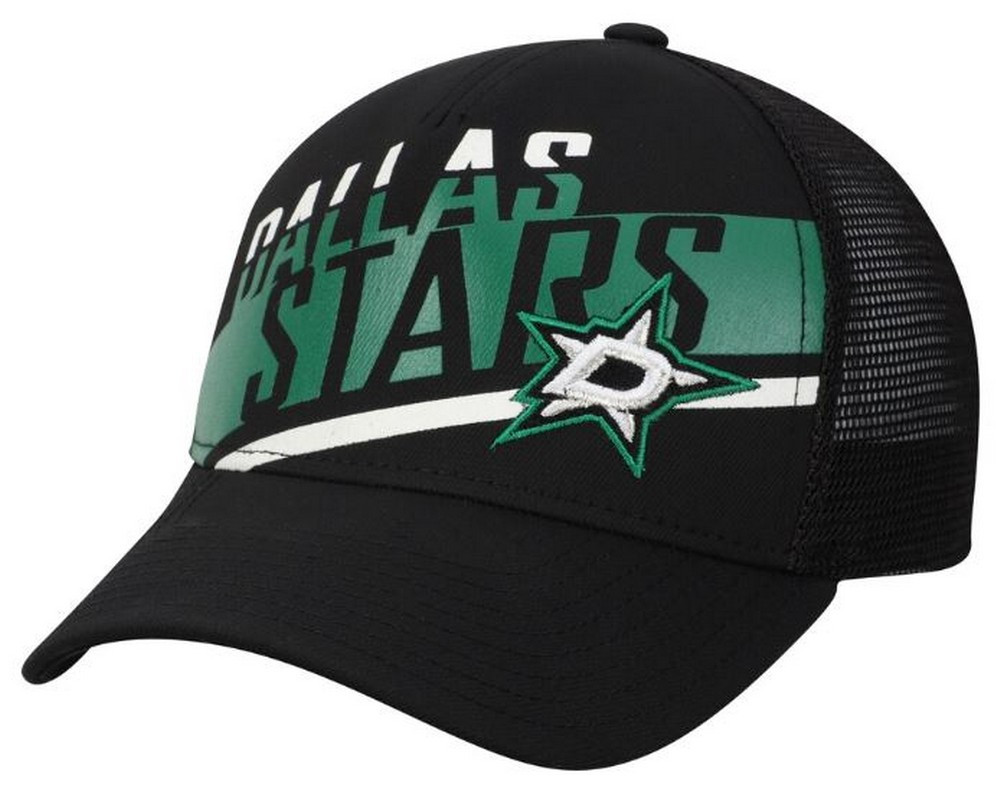Adidas NHL Hockey Dallas Stars Trucker Cap Hat Laser Cut Logo Mesh Back