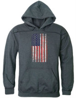 Rapid Dominance Men's Vertical USA Flag Pullover Hoodie Hoody American Slate