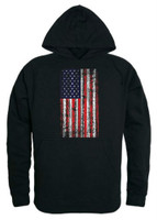 Rapid Dominance Men's Vertical USA Flag Pullover Hoodie Hoody American Black