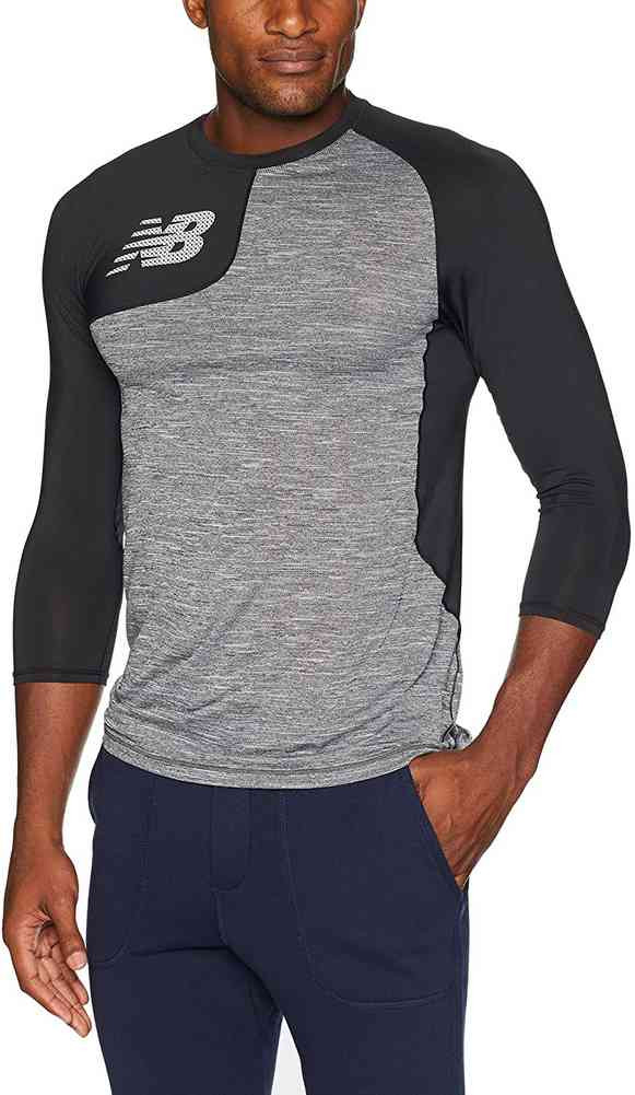 New Balance Mens Asym 2.0 Rightie Baseball Tee Shirt 3/4 Sleeve