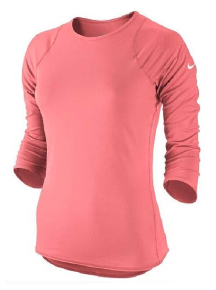 Nike Women's Baseline 3/4 Sleeve Performance Shirt T-Shirt Top Athletic ...