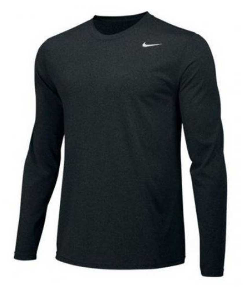 Nike Mens Legend Dri-Fit Long Sleeve Performance Tee Shirt T-Shirt (Black,  3XL) - Sports Diamond
