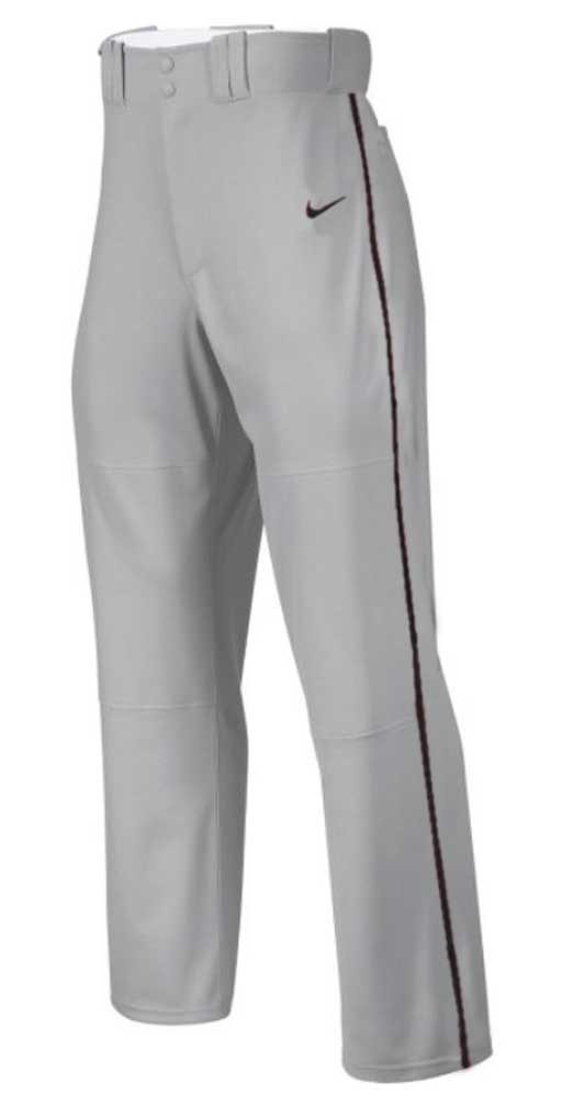 Nike Men's Longball Piped Baseball Pant Full Length DriFit 3 Colors 578535 Sports Diamond