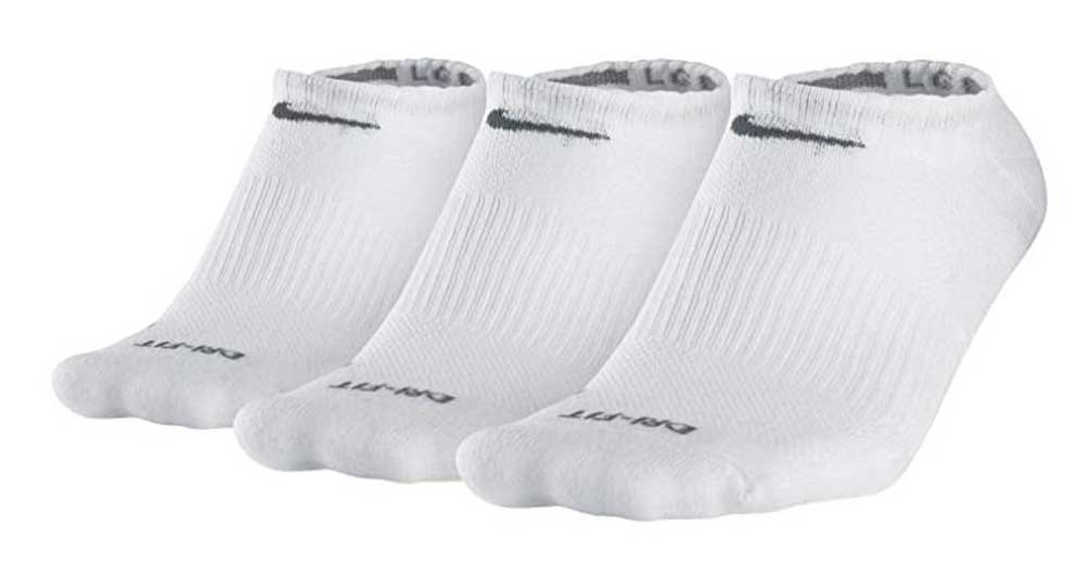 Nike Unisex Low Cut Socks Dri-Fit Half Cushioned Foot Size Medium (White-3  Pair) - Sports Diamond