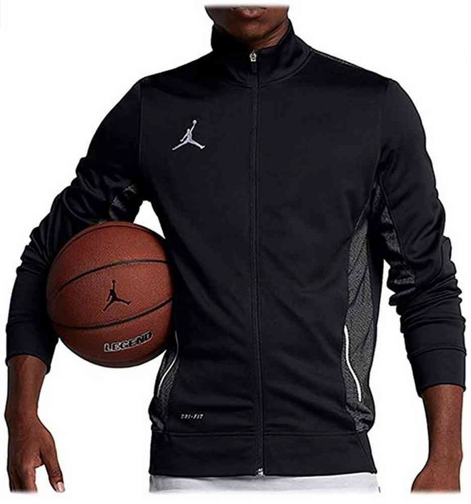 Nike Men's Team Jordan Flight Jacket (Black, L) Sports Diamond