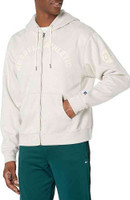 Russell Athletic Men's Graphic Logo Hooded Sweatshirt with Zipper Grey