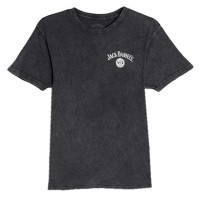 Jack Daniel's Men's JD Old No.7 Distressed Logo Short Sleeve T-Shirt, Wash Black