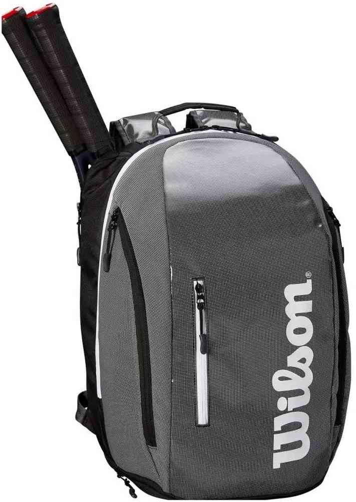 Wilson Super Tour Tennis Backpack Bag Holds 2 Racquets Rackets (Black