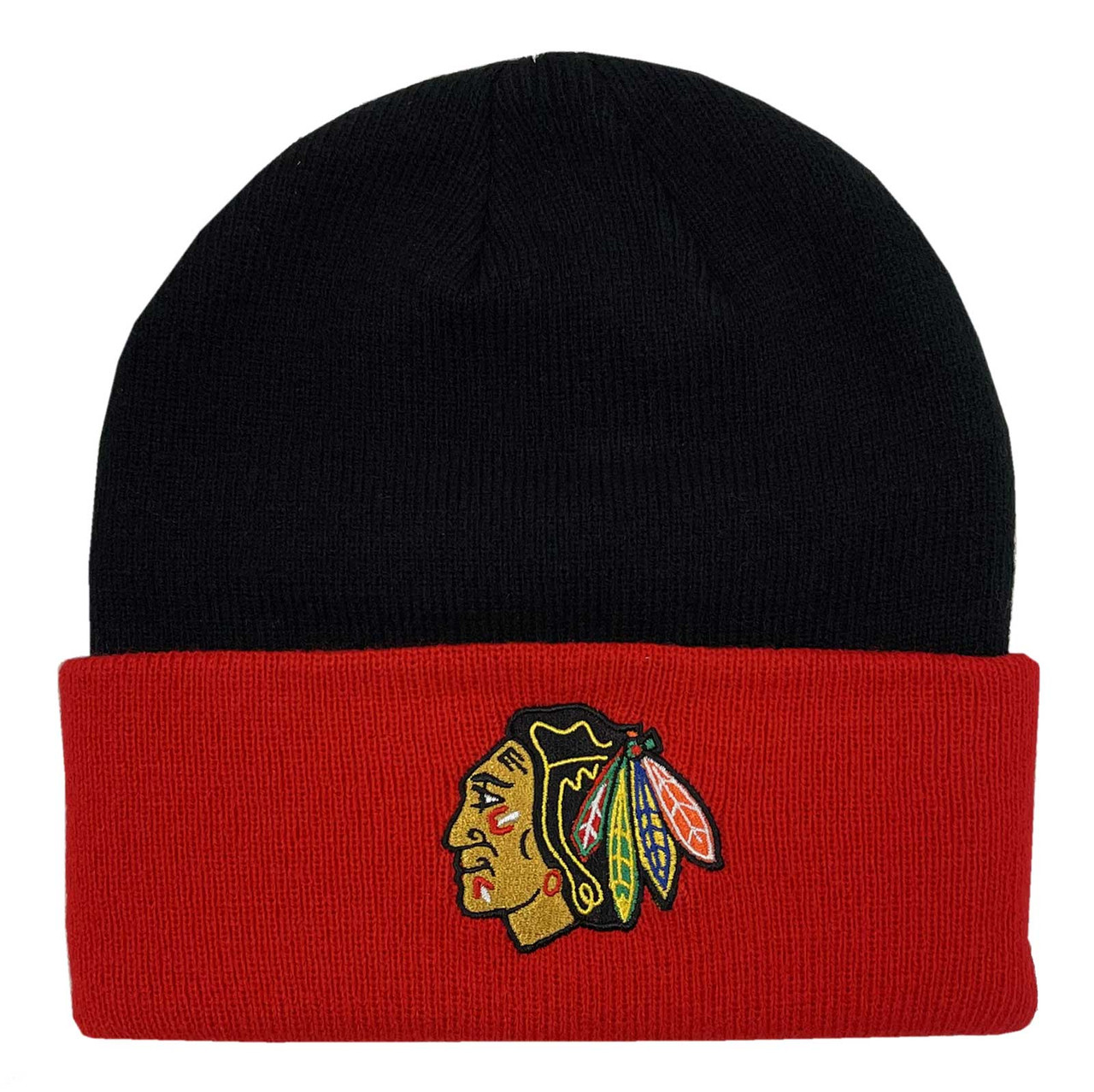 Adidas Men's Chicago Blackhawks NHL Hockey Knit Hat Beanie Skull Cap