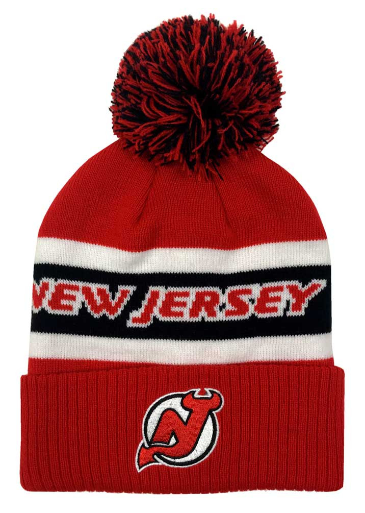 Adidas Men's New Jersey Devils NHL Hockey Knit Hat Beanie Skull Cap